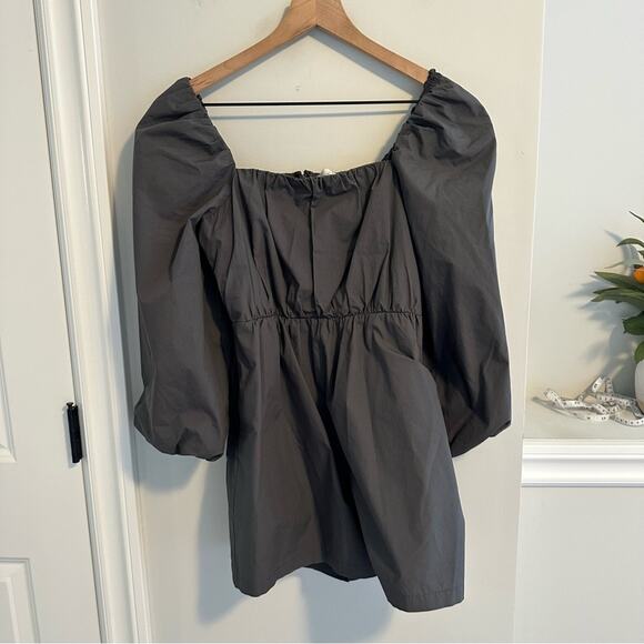 Anthropologie Mare Mare Charcoal Gray Romper Cotton XS - Picture 12 of 13